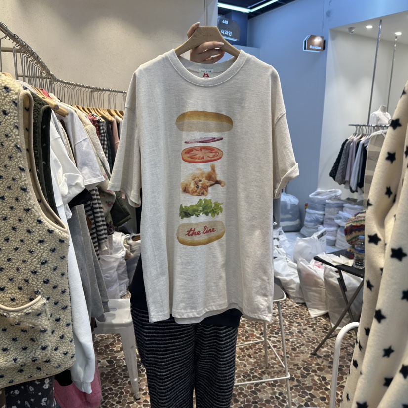 THE LINE-Q東大門㊣實拍女裝新款時尚職業人氣真品推薦T恤THE LINE-QT恤圖色1