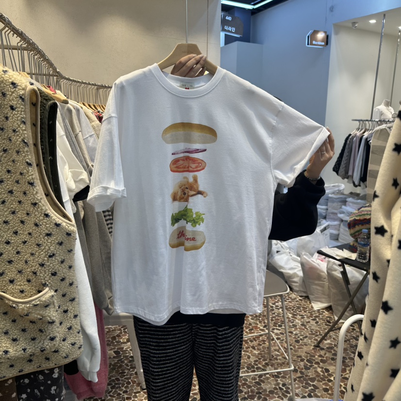 THE LINE-Q東大門㊣實拍女裝新款時尚職業人氣真品推薦T恤THE LINE-QT恤圖色2