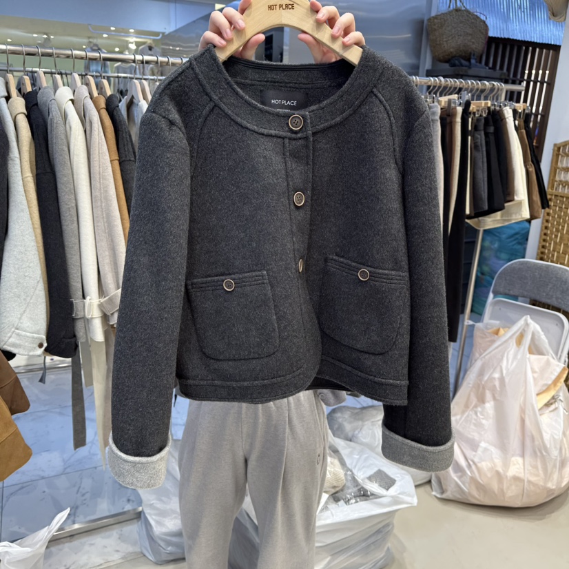HOT PLACE東大門㊣直郵女士新品人氣時尚推薦真品夾克羊毛HOT PLACE_ISSUE/DREAM GIRIS夾克圖色3