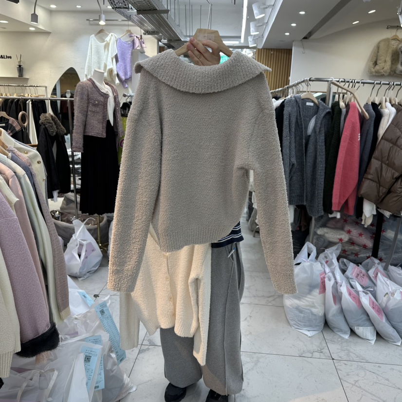 LULULALLA東大門㊣直郵女裝新款人氣休閑推薦時尚職業針織衫LULULALLA針織衫