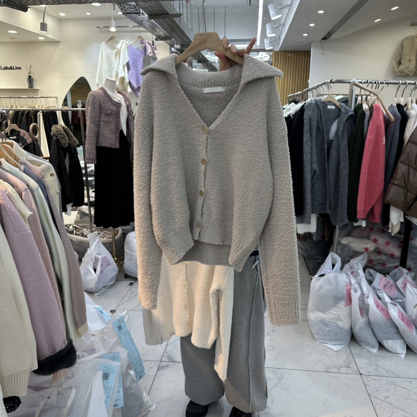 LULULALLA東大門㊣直郵女裝新款人氣休閑推薦時尚職業針織衫LULULALLA針織衫圖色2