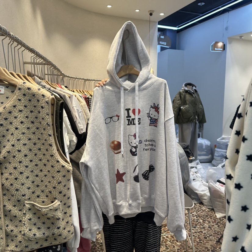 THE LINE-Q東大門㊣直郵女士新款25秋冬休閑時尚熱賣衛衣THE LINE-Q衛衣圖色1