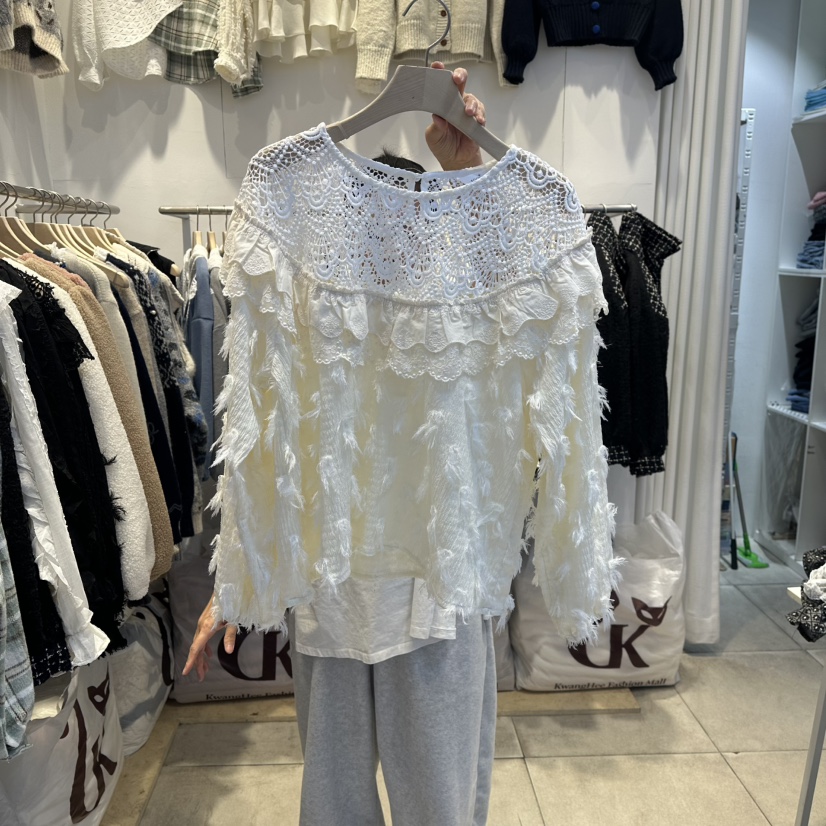 LADYBUG+ADORABLE東大門㊣直郵女裝新品人氣真品襯衫蕾絲衫LADYBUG/Adorable襯衫/蕾絲衫圖色1