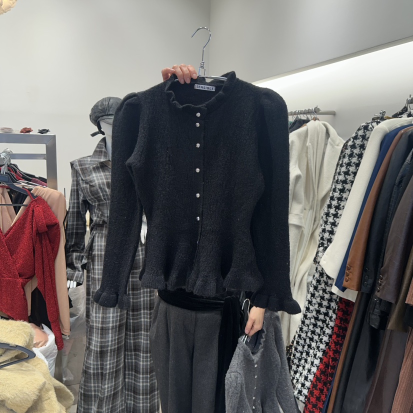 SENSIBLE-S韓國直郵㊣女士新品25秋冬人氣職業針織衫開衫紐扣SENSIBLE針織衫圖色2