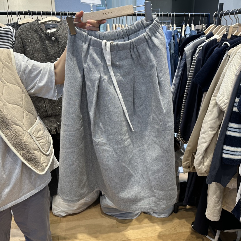 TARA東大門㊣實拍女士新品職業休閑25秋冬半身裙中短裙羊毛TARA半身裙/中短裙圖色1