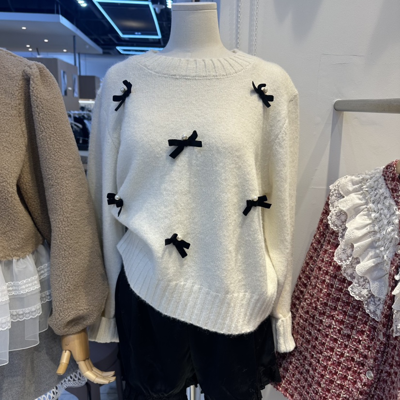 LADYBUG+ADORABLE東大門㊣代購女裝新品時尚休閑真品25秋冬毛衣LADYBUG/Adorable毛衣圖色1