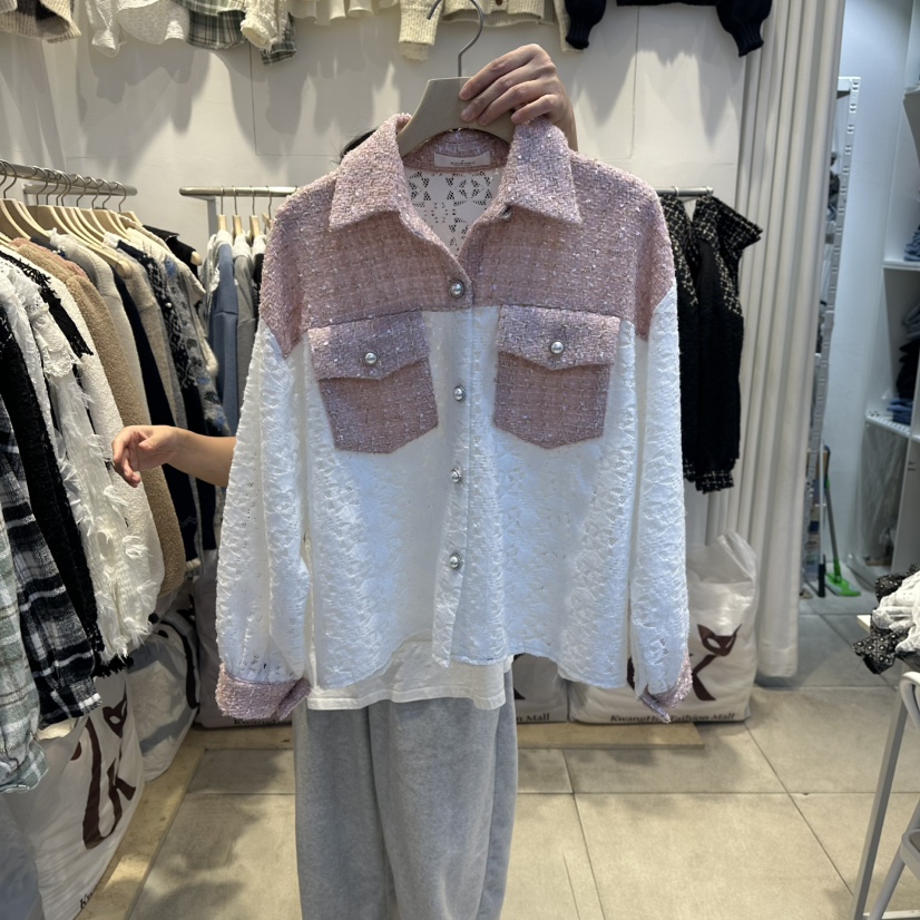 LADYBUG+ADORABLE東大門㊣實拍女士新品職業真品襯衫蕾絲衫LADYBUG/Adorable襯衫/蕾絲衫圖色1