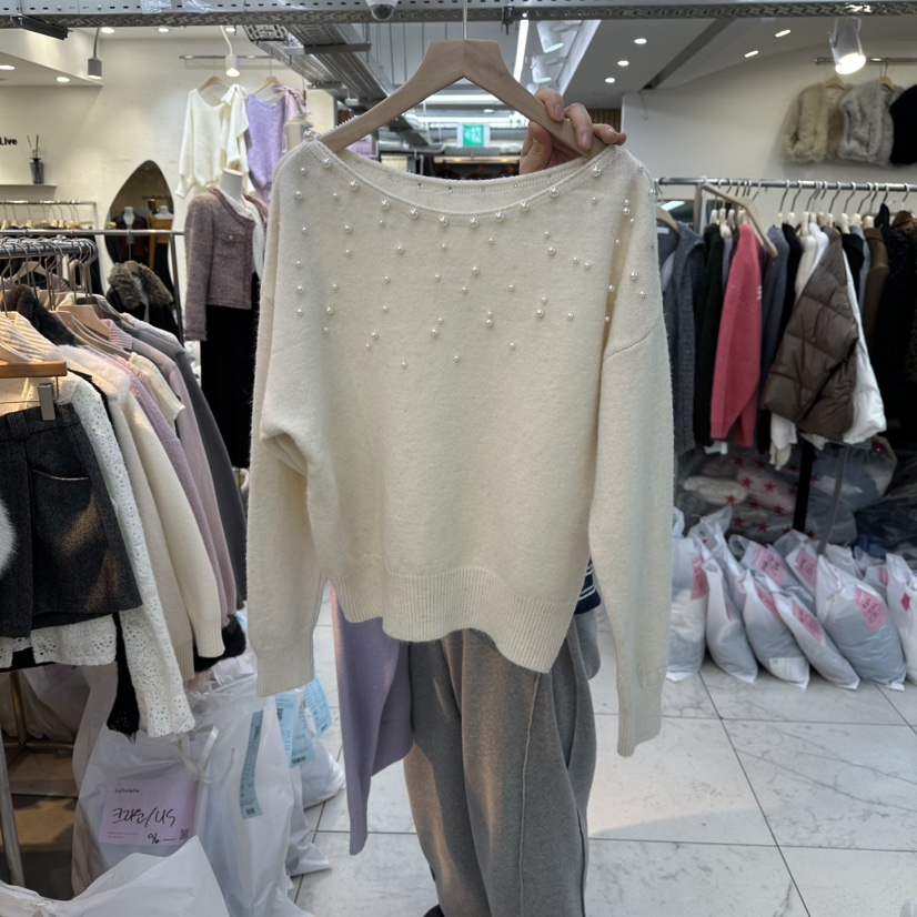 LULULALLA東大門㊣實拍女士新款職業真品推薦時尚休閑針織衫LULULALLA針織衫圖色2
