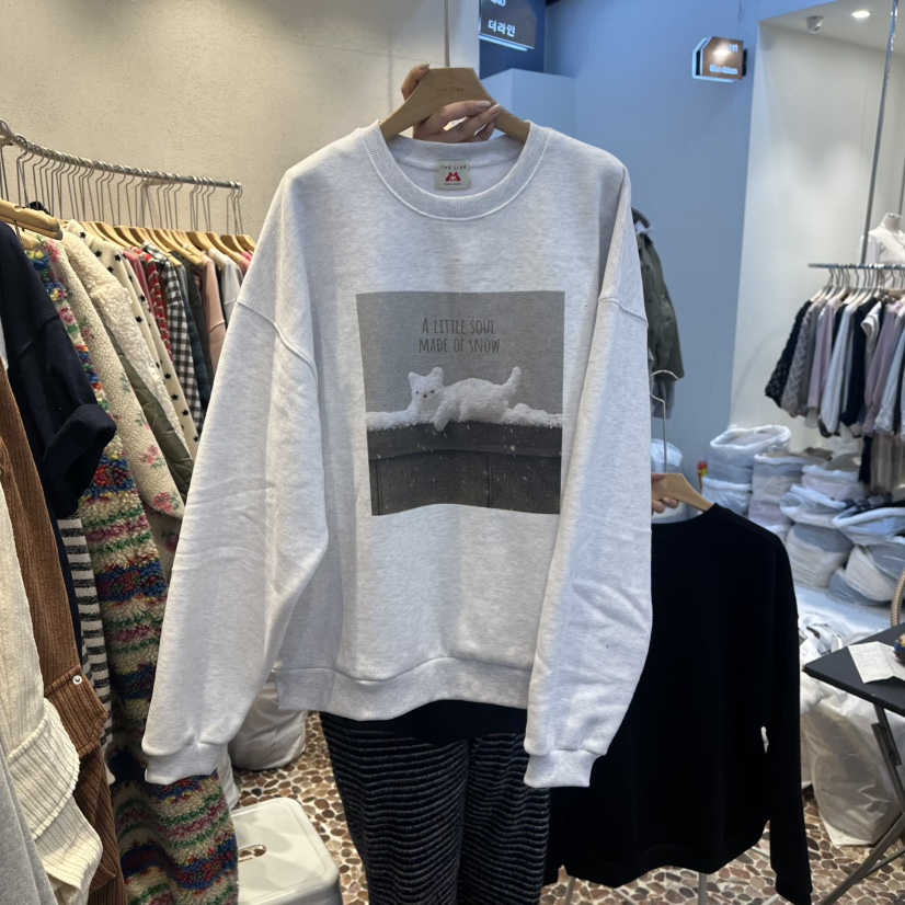 THE LINE-Q韓國代購㊣女裝新款職業人氣熱賣推薦衛衣加絨THE LINE-Q衛衣圖色1