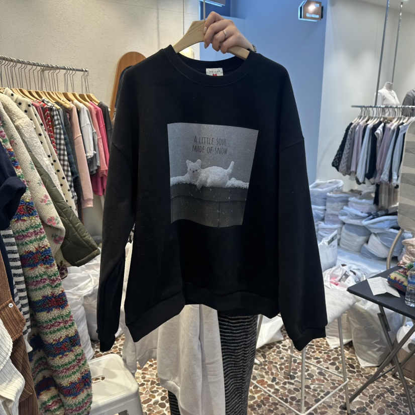 THE LINE-Q韓國代購㊣女裝新款職業人氣熱賣推薦衛衣加絨THE LINE-Q衛衣圖色2