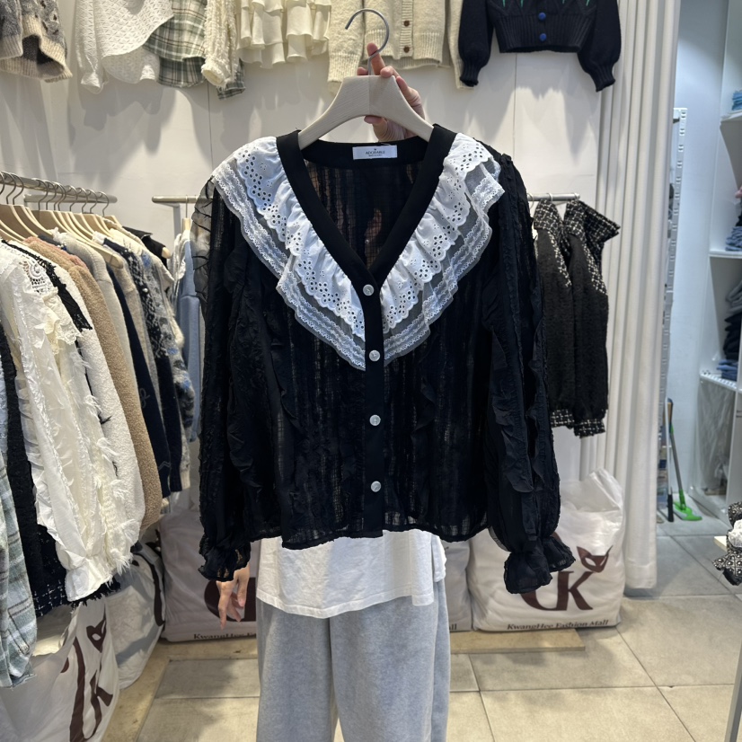 LADYBUG+ADORABLE東大門㊣直郵女士新品真品熱賣襯衫蕾絲衫LADYBUG/Adorable襯衫/蕾絲衫圖色2