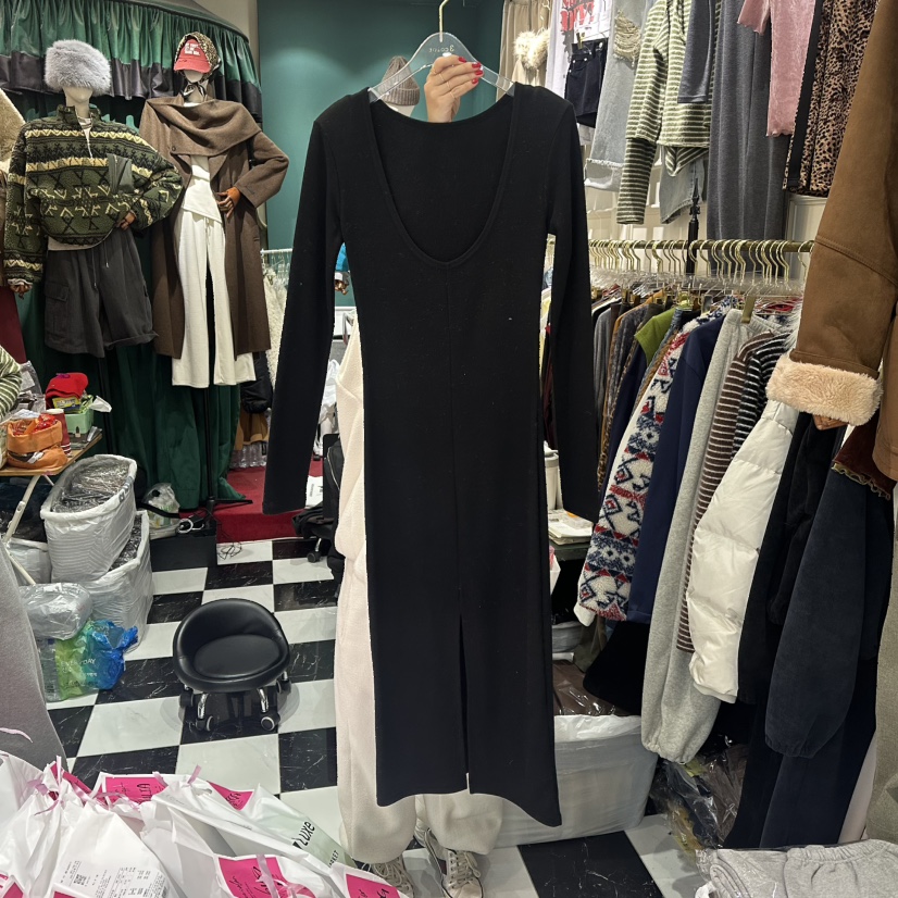 3COLOR韓國代購㊣女士新款職業連衣裙Three color連衣裙