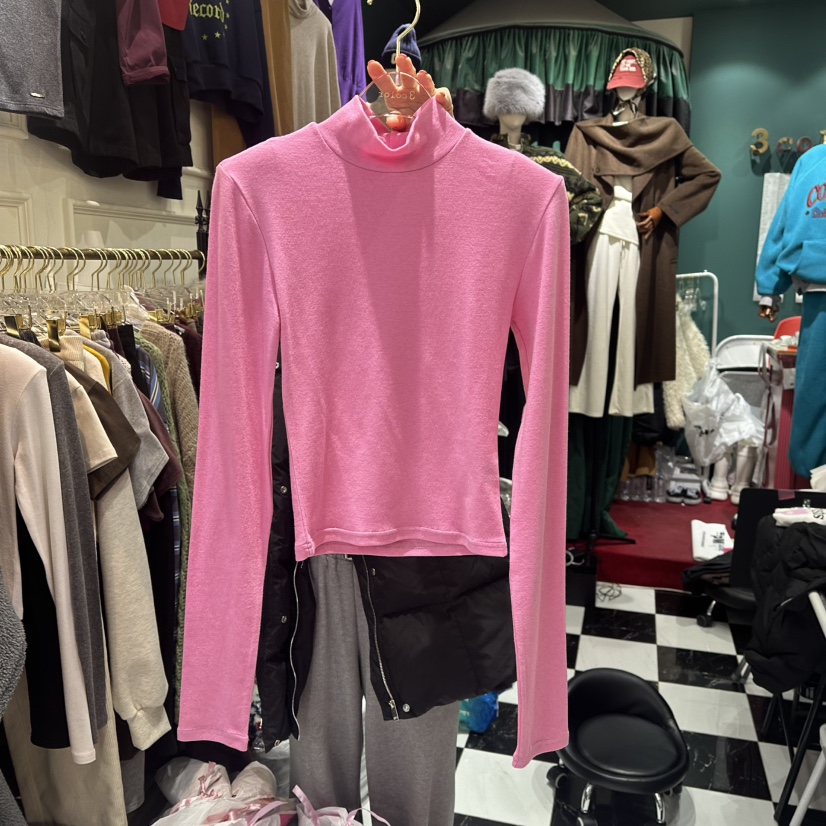 3COLOR東大門㊣代購女裝新品時尚長袖T恤羊毛Three color長袖T恤圖色3