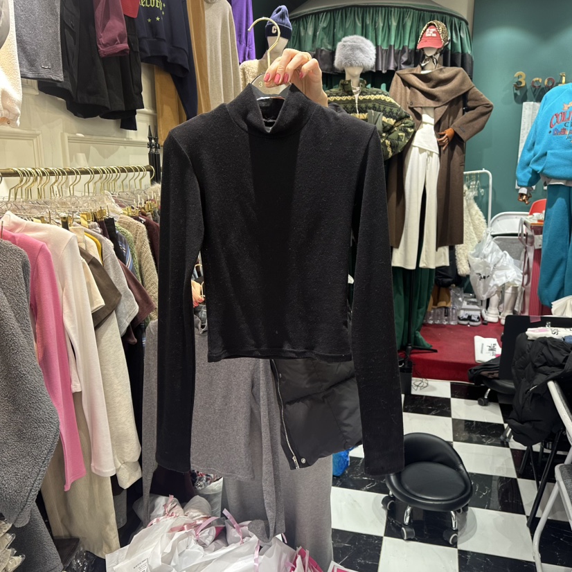 3COLOR東大門㊣代購女裝新品時尚長袖T恤羊毛Three color長袖T恤圖色4