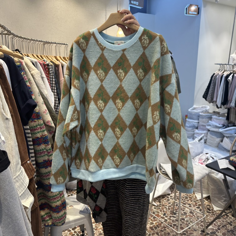 THE LINE-Q東大門㊣實拍女士新品職業25秋冬熱賣真品衛衣THE LINE-Q衛衣圖色1