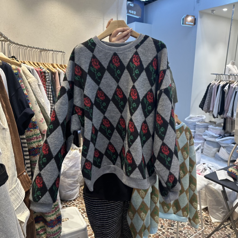 THE LINE-Q東大門㊣實拍女士新品職業25秋冬熱賣真品衛衣THE LINE-Q衛衣圖色2