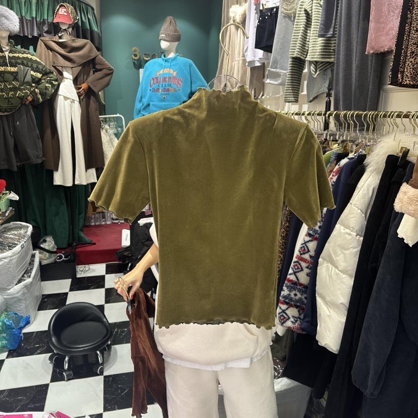 3COLOR韓國直郵㊣女士新品時尚T恤天鵝絨Three colorT恤圖色5