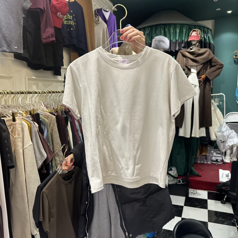 3COLOR東大門㊣直郵女裝新品休閑T恤Three colorT恤圖色1