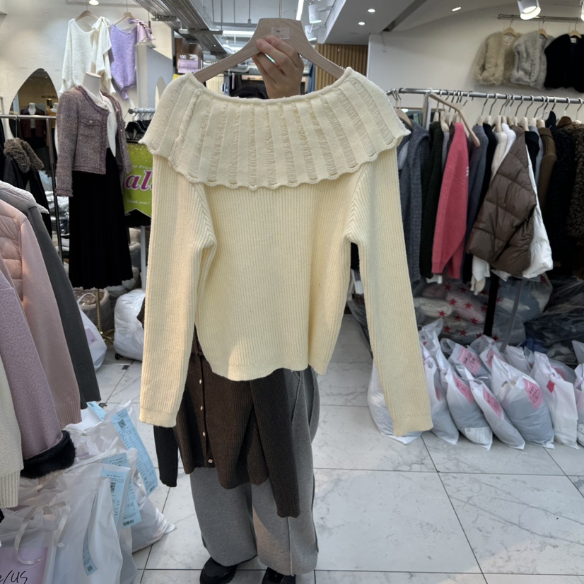 LULULALLA韓國直郵㊣女裝新款休閑人氣真品熱賣職業25秋冬針織衫LULULALLA針織衫