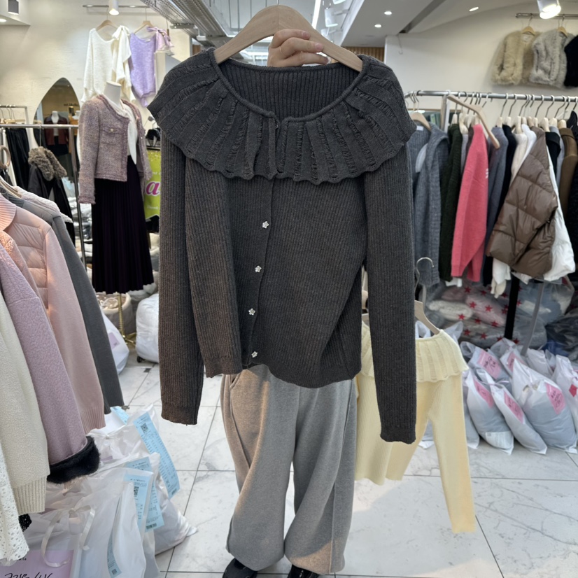 LULULALLA韓國直郵㊣女裝新款休閑人氣真品熱賣職業25秋冬針織衫LULULALLA針織衫圖色2