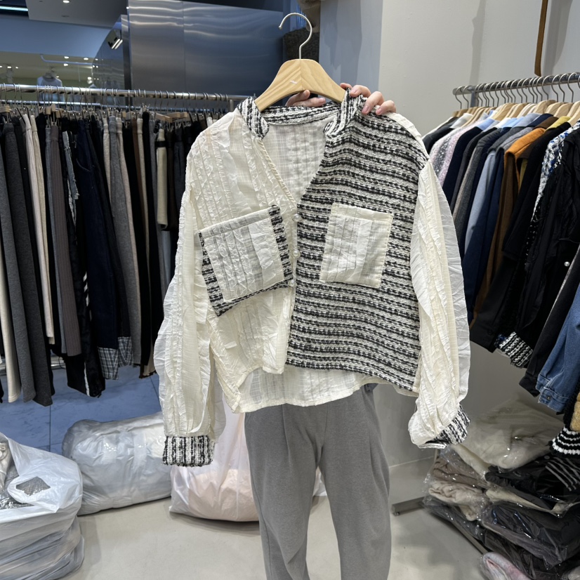 HOT PLACE東大門㊣直郵女士新款推薦時尚人氣真品襯衫蕾絲衫HOT PLACE_ISSUE/DREAM GIRIS襯衫/蕾絲衫圖色1