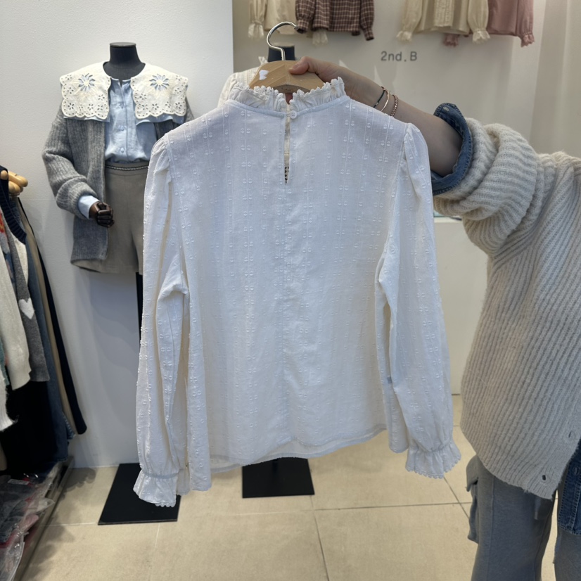 2nd B-S東大門㊣實拍女士新款時尚推薦人氣25秋冬襯衫蕾絲衫2nd B-S襯衫/蕾絲衫