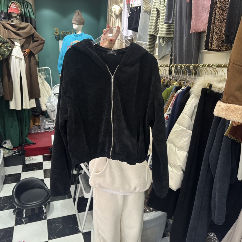 3COLOR韓國代購㊣女裝新款真品衛衣Three color衛衣圖色2黑色