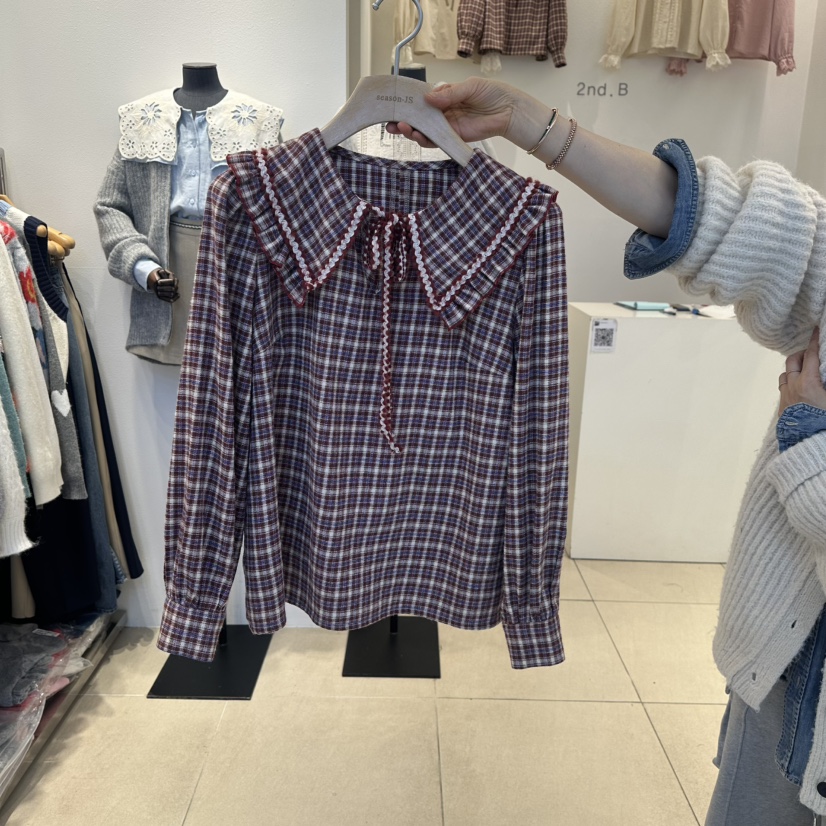 2nd B-S東大門㊣實拍女士新品真品休閑人氣25秋冬襯衫蕾絲衫2nd B-S襯衫/蕾絲衫圖色2