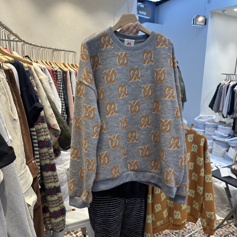 THE LINE-Q東大門㊣代購女裝新款休閑25秋冬真品時尚衛衣THE LINE-Q衛衣圖色2