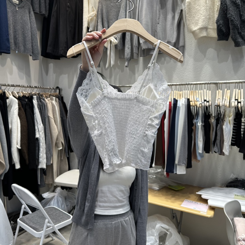 HOT PLACE韓國直郵㊣女裝新品時尚真品推薦吊帶背心天鵝絨HOT PLACE_ISSUE/DREAM GIRIS吊帶/背心