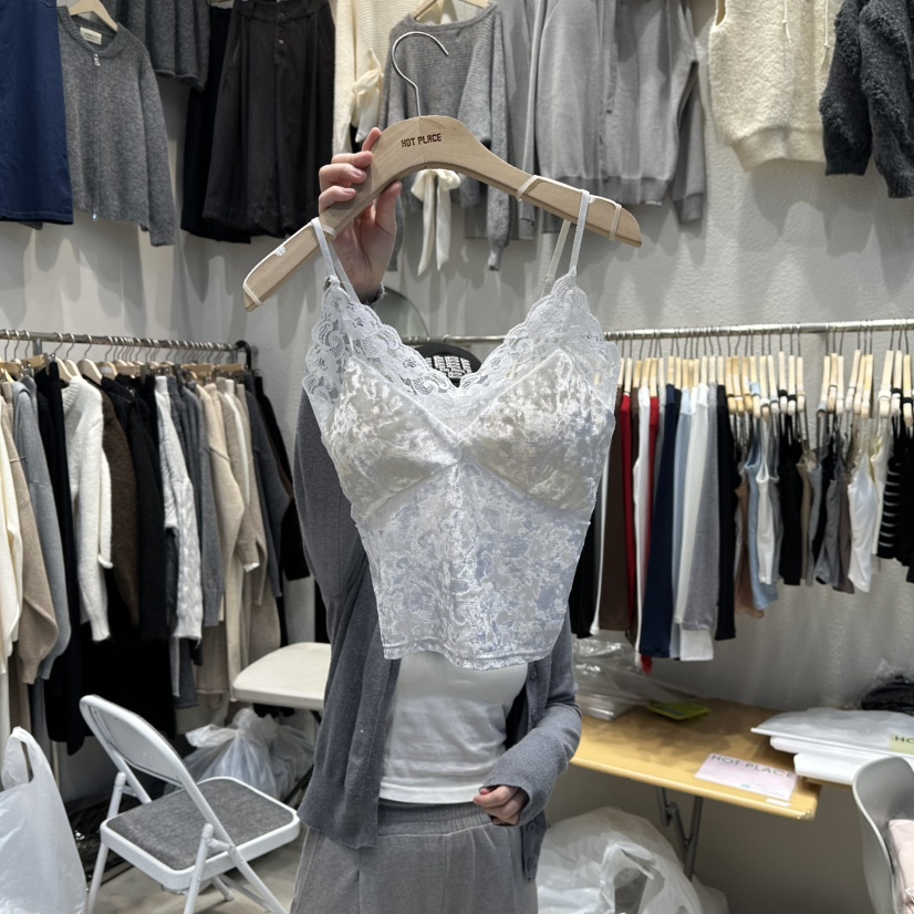 HOT PLACE韓國直郵㊣女裝新品時尚真品推薦吊帶背心天鵝絨HOT PLACE_ISSUE/DREAM GIRIS吊帶/背心圖色1