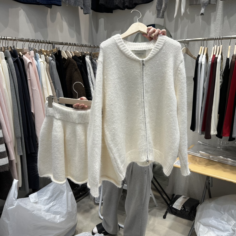 HOT PLACE東大門㊣直郵女裝新款人氣休閑25秋冬職業套裝拉鏈HOT PLACE_ISSUE/DREAM GIRIS套裝圖色1