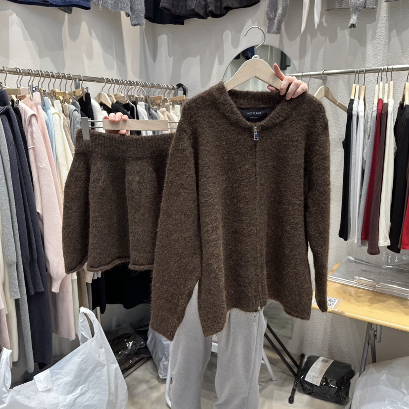 HOT PLACE東大門㊣直郵女裝新款人氣休閑25秋冬職業套裝拉鏈HOT PLACE_ISSUE/DREAM GIRIS套裝圖色2