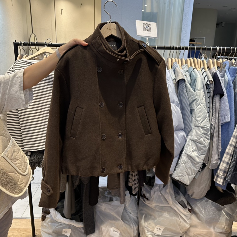 TARA東大門㊣直郵女裝新品推薦熱賣時尚職業休閑25秋冬夾克TARA夾克圖色3