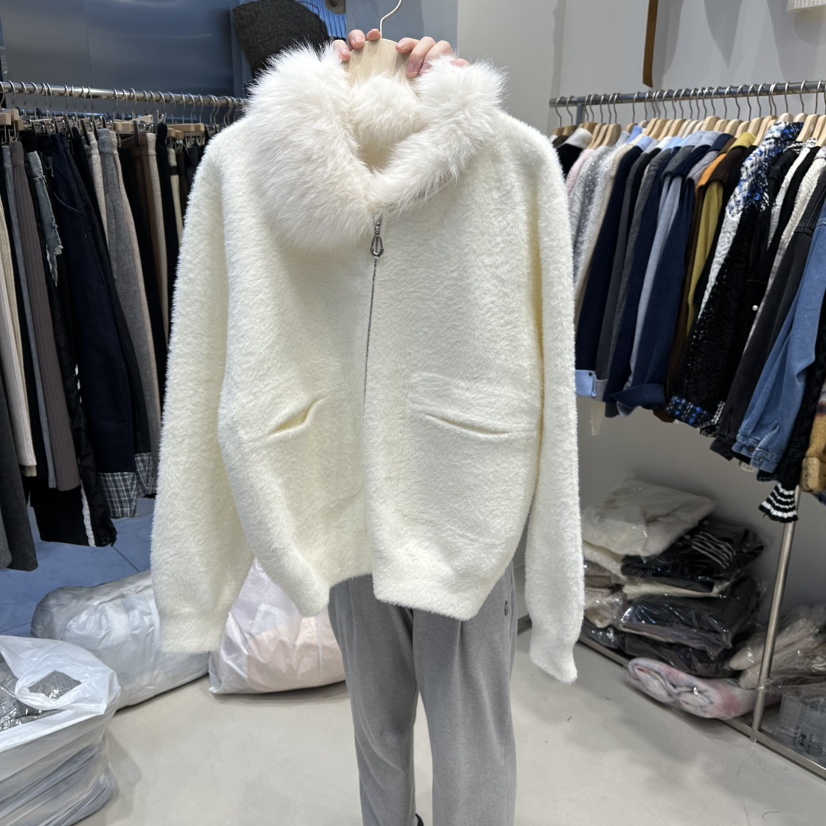 HOT PLACE韓國直郵㊣女裝新品休閑真品人氣推薦25秋冬毛衣拉鏈HOT PLACE_ISSUE/DREAM GIRIS毛衣圖色1