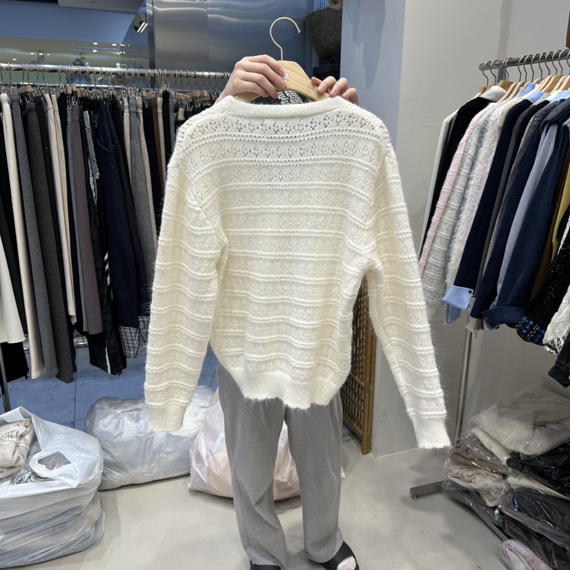 HOT PLACE韓國直郵㊣女裝新品25秋冬熱賣休閑針織衫開襟衫HOT PLACE_ISSUE/DREAM GIRIS針織衫