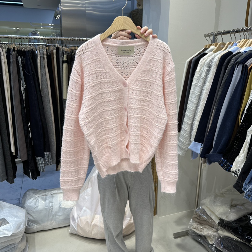 HOT PLACE韓國直郵㊣女裝新品25秋冬熱賣休閑針織衫開襟衫HOT PLACE_ISSUE/DREAM GIRIS針織衫圖色2