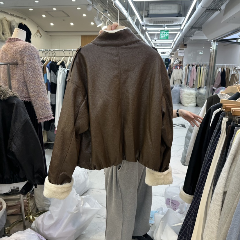 LULULALLA韓國代購㊣女裝新款熱賣職業推薦時尚休閑夾克皮革LULULALLA夾克