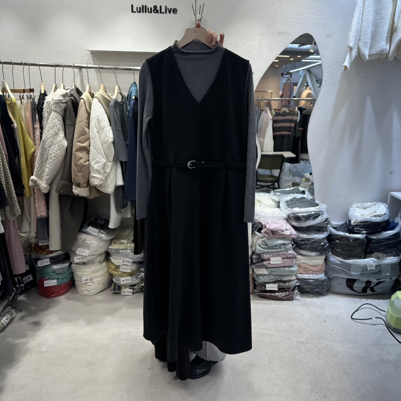 LULULALLA韓國直郵㊣女士新品休閑時尚職業25秋冬套裝含腰帶套裝LULULALLA套裝圖色2