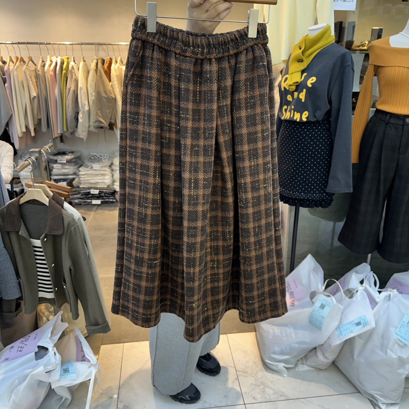 LULULALLA韓國代購㊣女士新品人氣職業熱賣25秋冬真品長裙口袋LULULALLA長裙圖色2