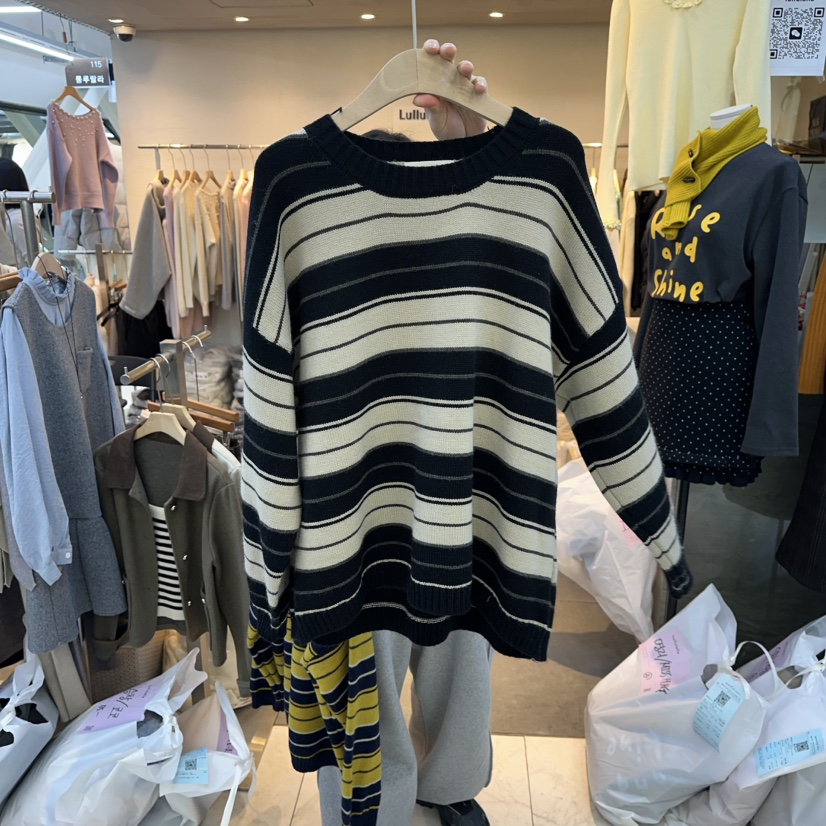 LULULALLA東大門㊣直郵女士新品職業25秋冬真品推薦熱賣毛衣LULULALLA毛衣圖色1