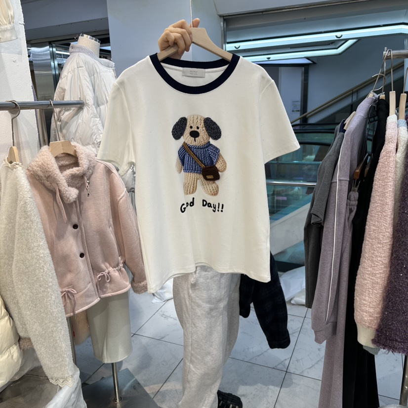 FLY FLY東大門㊣代購女士新品職業人氣推薦時尚熱賣25秋冬T恤FLY FLYT恤圖色1