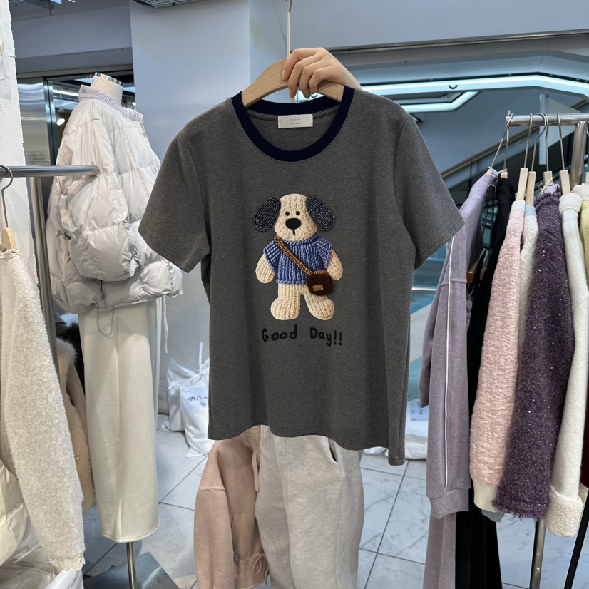 FLY FLY東大門㊣代購女士新品職業人氣推薦時尚熱賣25秋冬T恤FLY FLYT恤圖色2