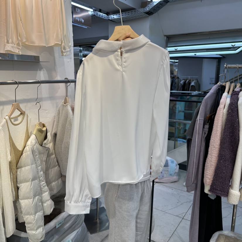 FLY FLY韓國代購㊣女士新品真品休閑熱賣25秋冬襯衫蕾絲衫絲綢FLY FLY襯衫/蕾絲衫