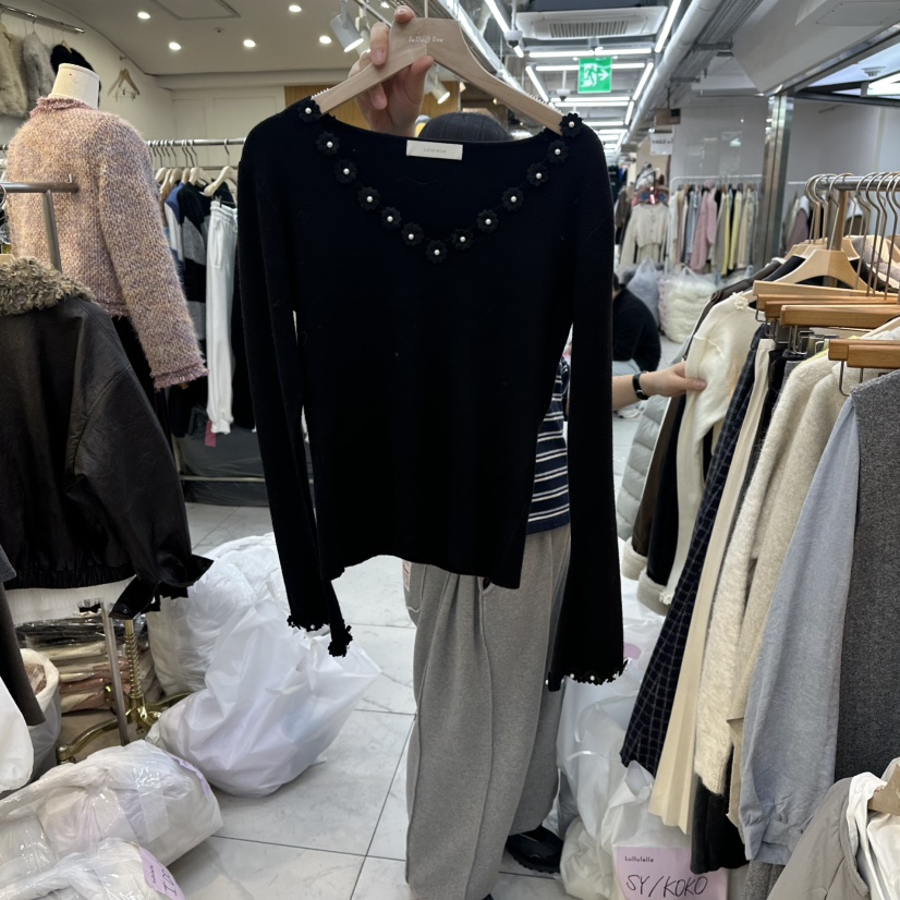 LULULALLA韓國代購㊣女士新品人氣休閑真品時尚25秋冬針織衫LULULALLA針織衫圖色3