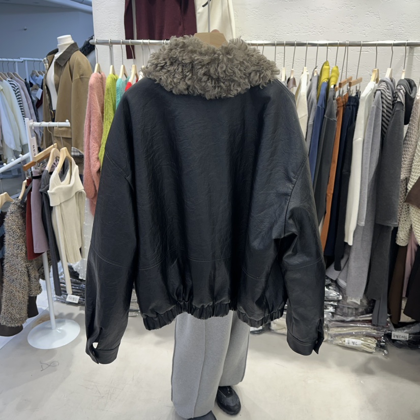 LULULALLA韓國代購㊣女裝新款人氣真品時尚25秋冬職業夾克抓絨LULULALLA夾克