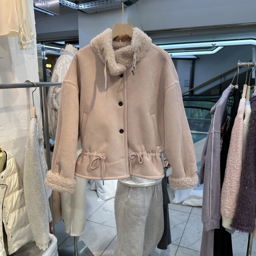 FLY FLY東大門㊣代購女士新品熱賣真品人氣推薦25秋冬夾克麂皮FLY FLY夾克圖色2