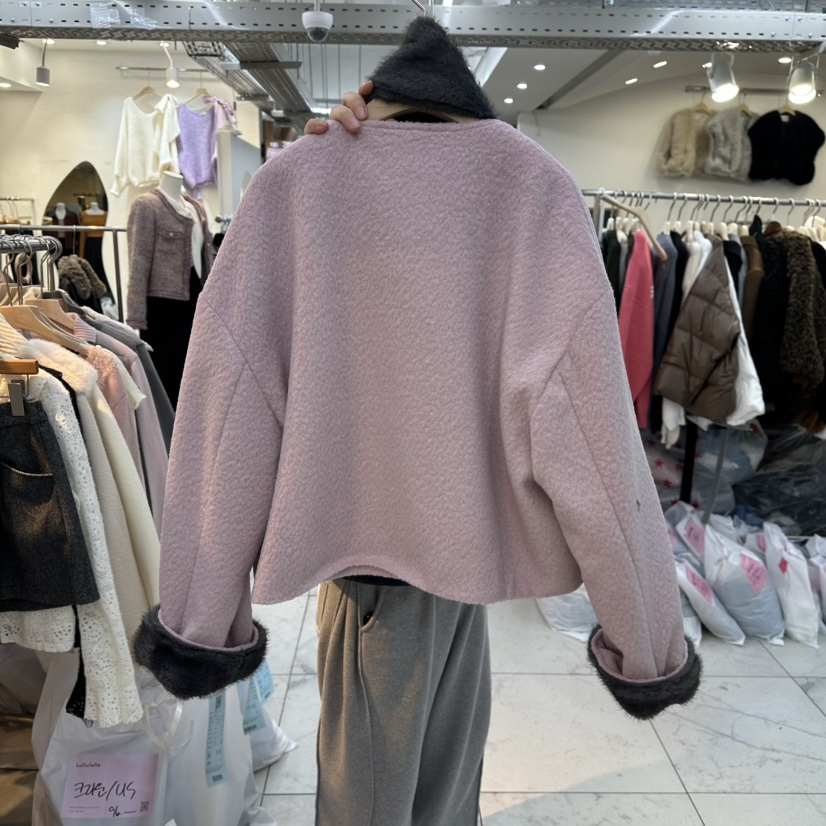 LULULALLA韓國直郵㊣女裝新品真品職業熱賣時尚休閑夾克圍巾LULULALLA夾克