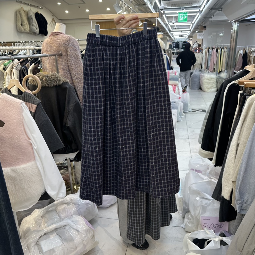 LULULALLA東大門㊣代購女士新品時尚熱賣推薦25秋冬真品長裙LULULALLA長裙圖色2深藍色