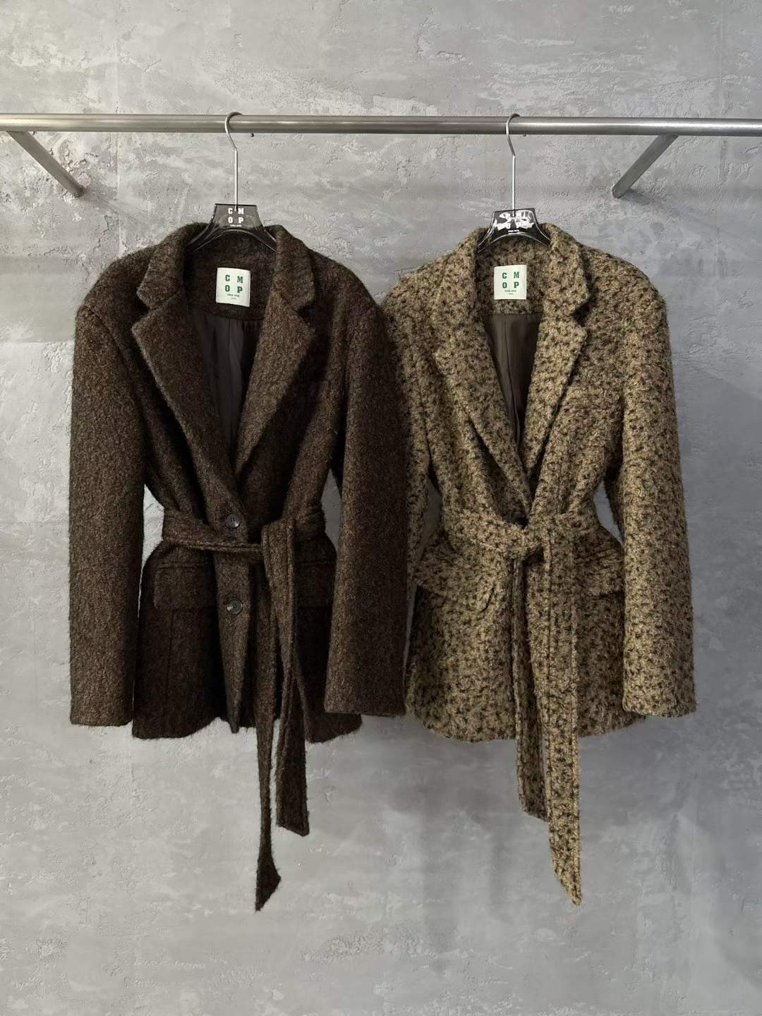 HAPER韓國代購㊣女裝新品熱賣時尚人氣真品25秋冬夾克含腰帶HAPER夾克